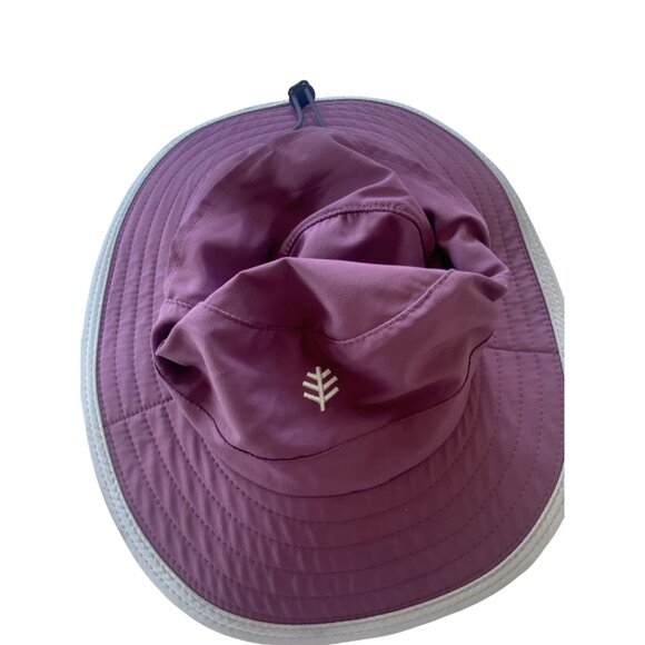Coolibar UV 50+ Sun Protection Convertible Boating Hat KIDS Girls S/M Purple - Picture 8 of 9